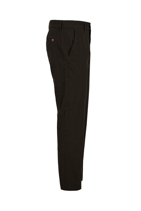 Orta Kahve Regular Fit Standart Kesim Likralı Esnek Yan Cepli Likralı Kanvas / Chino Pantolon