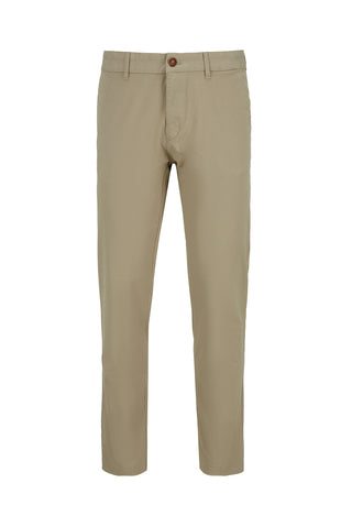 Açık Bej Regular Fit Standart Kesim Likralı Esnek Yan Cepli Likralı Kanvas / Chino Pantolon