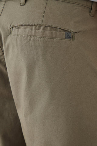 Orta Haki 6 Drop Regular Fit Standart Kesim Pamuklu Spor Pantolon