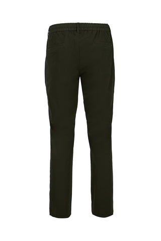 Orta Haki Techno-Line Regular Fit Standart Kesim Likralı Beli Lastikli İpli Çantalı Pantolon