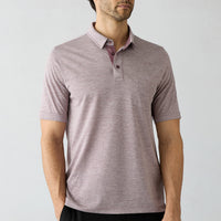 Açık Bordo Polo Yaka Regular Fit Cepli Tişört