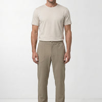 Orta Bej Techno-Line Cepli Beli Lastikli Cepli Likralı Esnek Sweatpant / Eşofman Altı