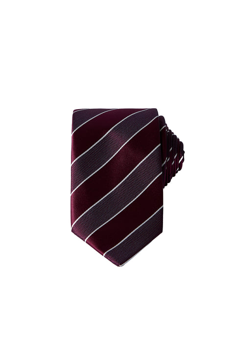 Dark Burgundy Italian Patterned Tie