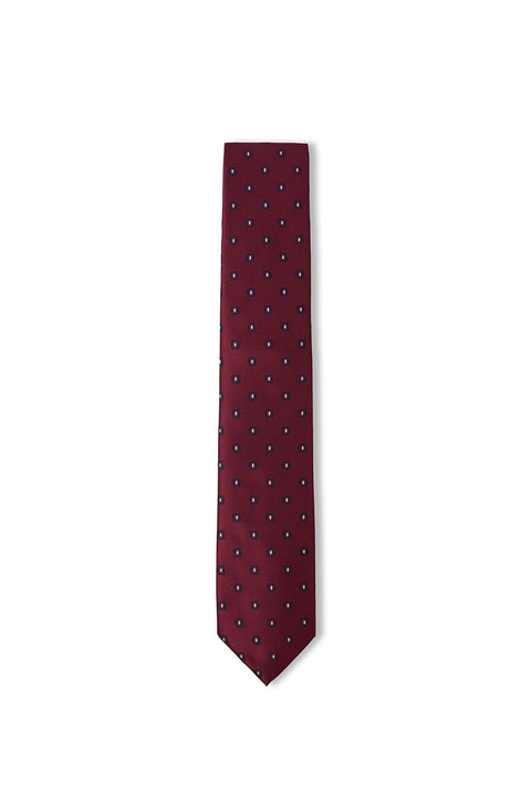 Dark Burgundy Italian Patterned Tie