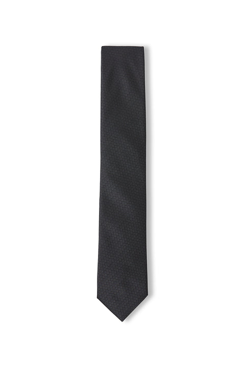 Black Italian Patterned Tie
