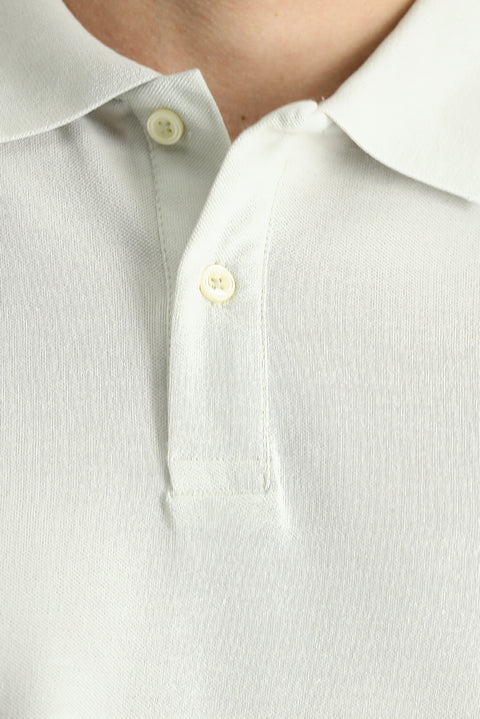 Stone Embroidered Regular Fit Cotton Polo Shirt