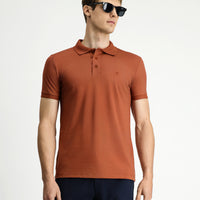 Tarçın Slim Fit Dar Kesim Nakışlı Pamuklu Polo Yaka Tişört