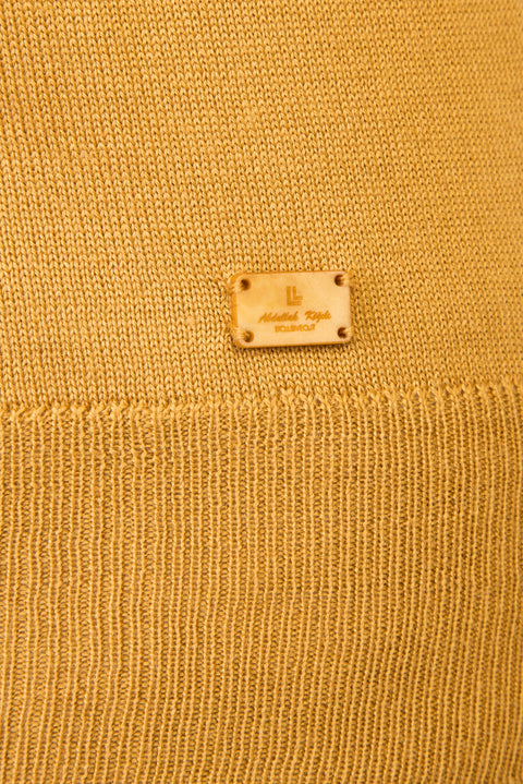 Light Brown - Camel Half Turtleneck Regular Fit Wool Knit Sweater