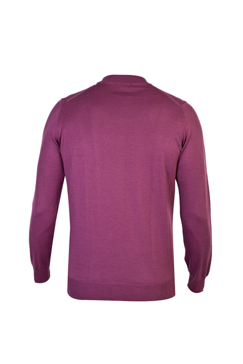Red Half Turtleneck Regular Fit Wool Knit Sweater