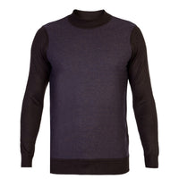 Coffee Brown Half Turtleneck Regular Fit Wool Knit Sweater