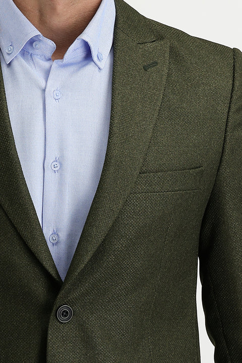 Dark Green 6 Drop Regular Fit Jacket