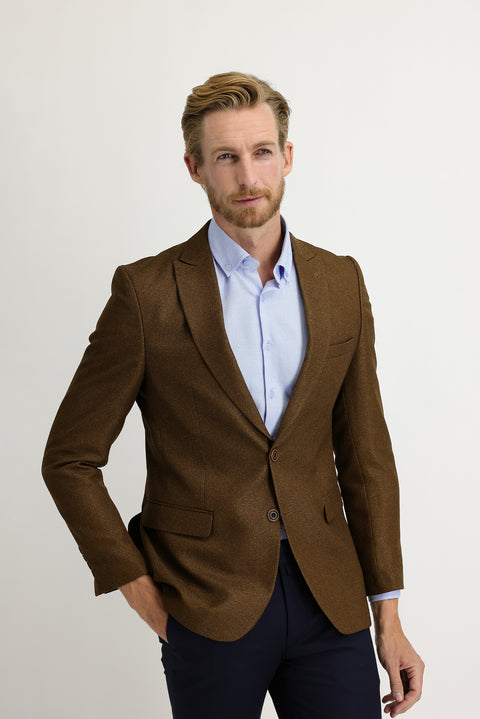 Dark Brown 6 Drop Regular Fit Standard Cut Jacket