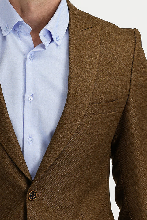 Dark Brown 6 Drop Regular Fit Standard Cut Jacket