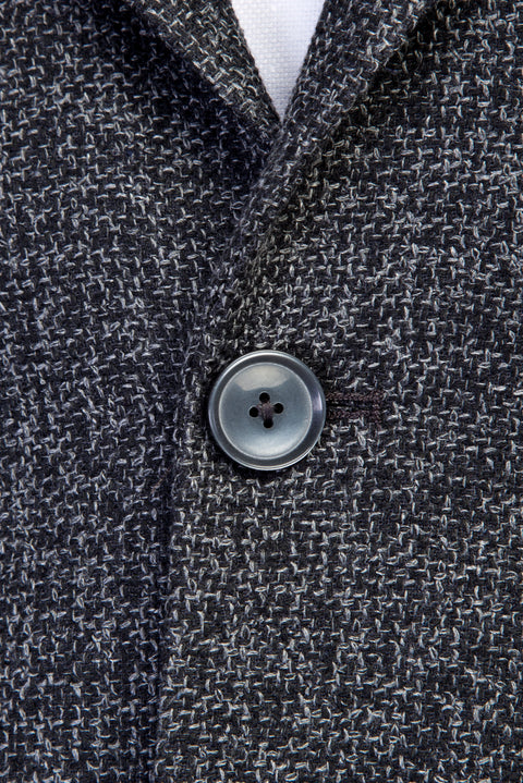 Füme Gri 4 Drop Relaxed Fit Rahat Kesim Klasik Desenli Ceket