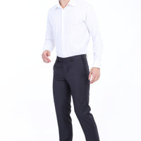 Anthracite 7 Drop Slim Fit Classic Fabric Trousers