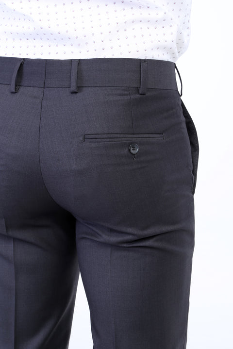 Anthracite 7 Drop Slim Fit Classic Fabric Trousers