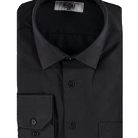Black Long Sleeve Regular Fit Patterned Shirt