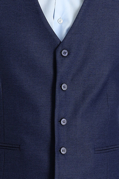 Navy Blue Eyelet Classic Vest