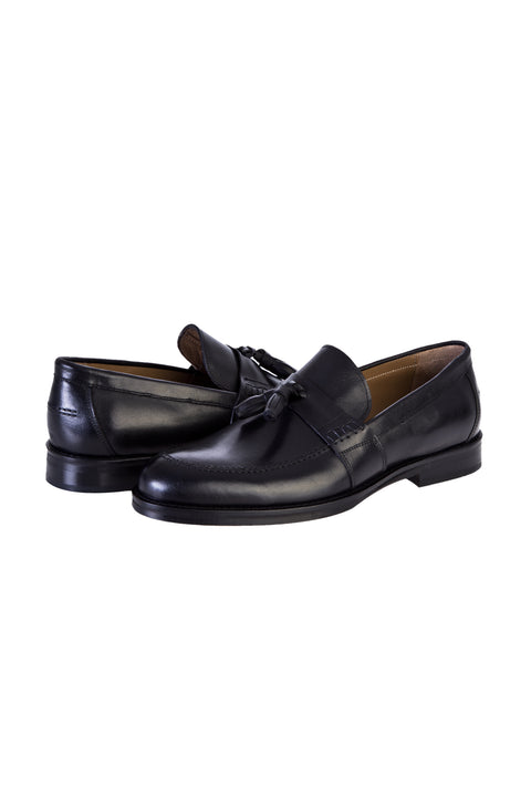 Black Tassel Classic Leather Shoes