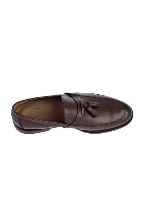 Coffee Tassel Classic Leather Shoes