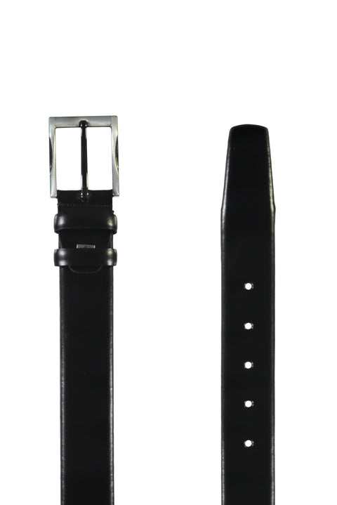 Black Classic Leather Belt