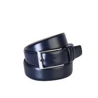 Navy Blue Classic Leather Belt