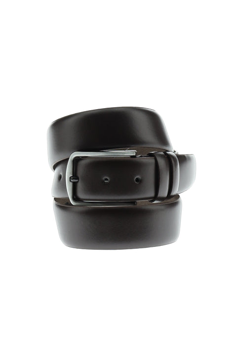 Dark Brown Plain Classic Leather Belt