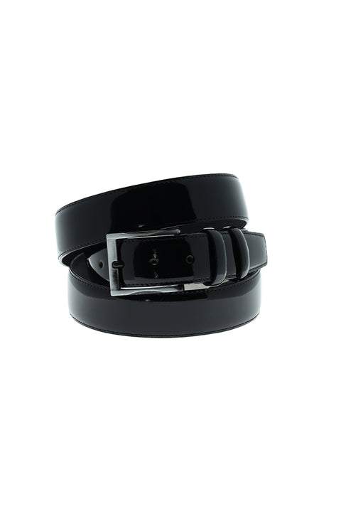 Black Plus Size Classic Patent Leather Belt