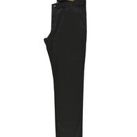 Black Relaxed Fit Stretch Canvas / Chino Trousers
