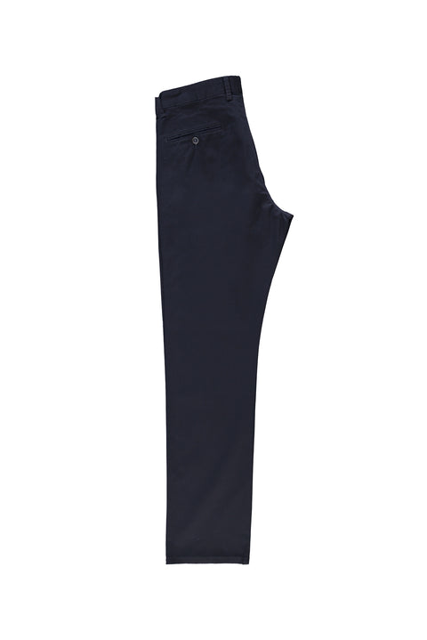 Navy Blue 6 Drop Regular Fit Standard Cut Lycra Canvas / Chino Pants