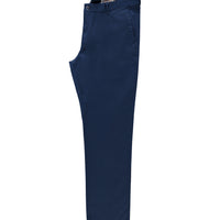 Dark Blue Relaxed Fit Stretch Canvas / Chino Trousers