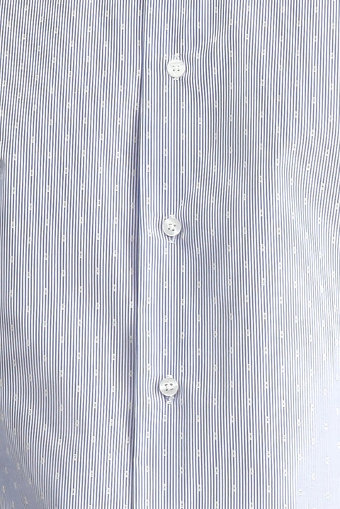 Dark Blue Long Sleeve Slim Fit Non-Iron Classic Patterned Cotton Shirt