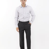 Anthracite 6 Drop Regular Fit Standard Cut Classic Fabric Trousers