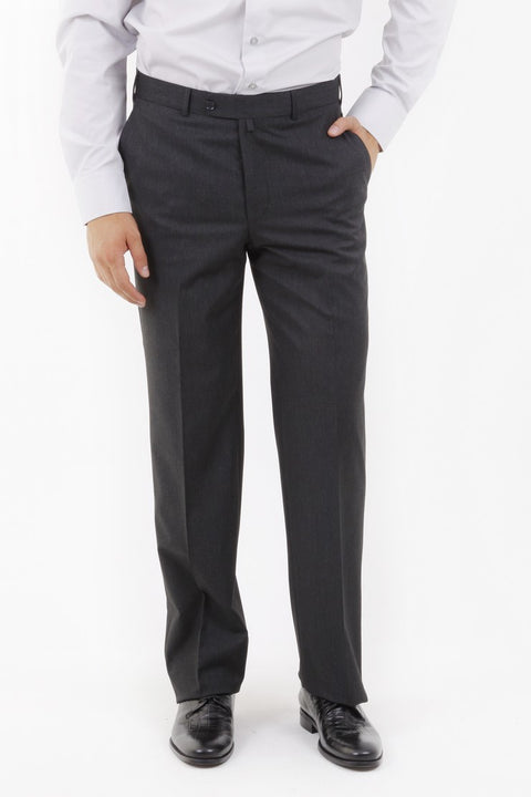 Anthracite 6 Drop Regular Fit Standard Cut Classic Fabric Trousers