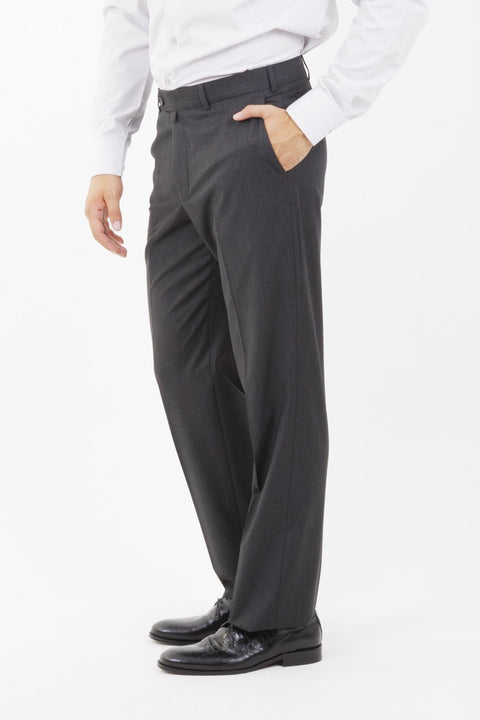 Anthracite 6 Drop Regular Fit Standard Cut Classic Fabric Trousers