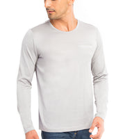 Medium Gray Crew Neck Regular Fit Cotton Sweatshirt