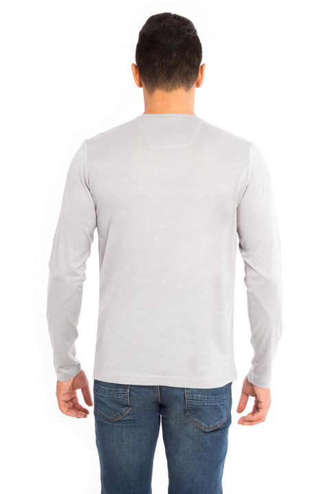 Medium Gray Crew Neck Regular Fit Cotton Sweatshirt