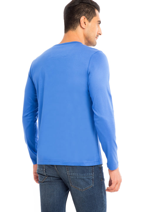 Mavi Bisiklet Yaka Regular Fit Pamuk Sweatshirt