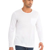 White Crew Neck Regular Fit Cotton Sweatshirt