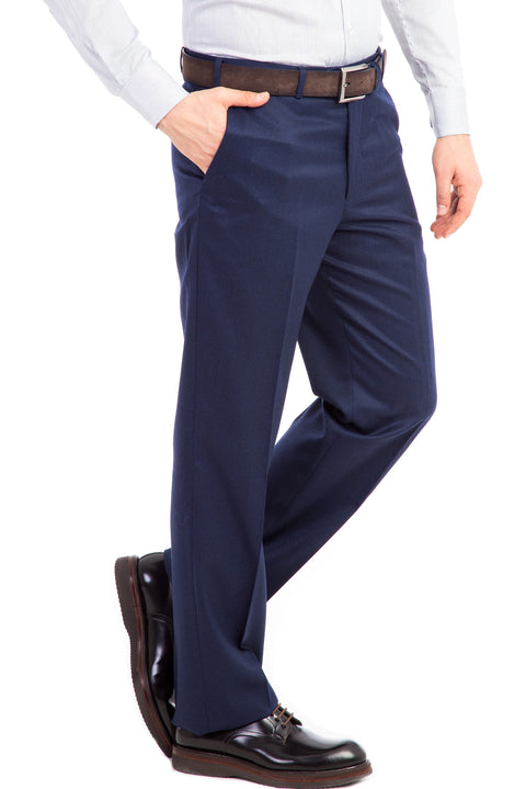 Lacivert 4 Drop Relaxed Fit Rahat Kesim Klasik Kumaş Pantolon