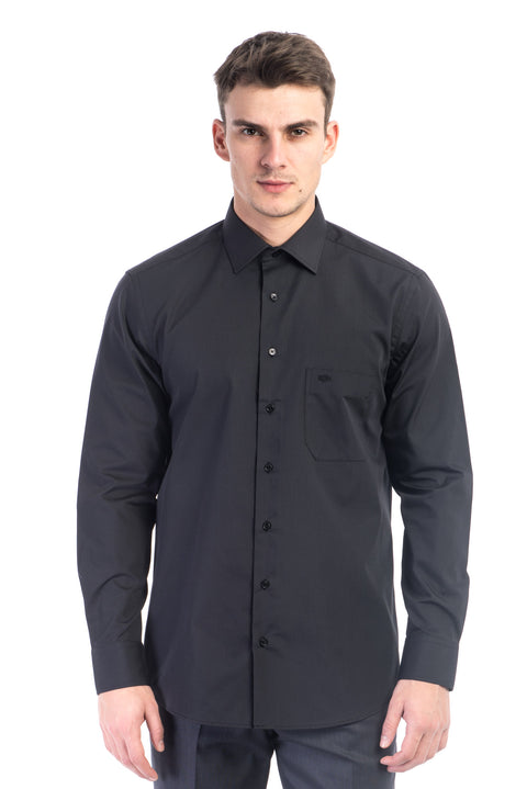 Black Long-Sleeve Classic Shirt
