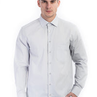 Light Grey Cotton Polyester Shirt