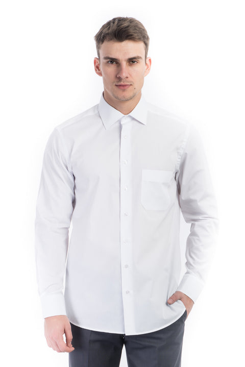 White Long-Sleeve Classic Shirt