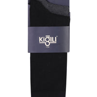 Black 2-Pack 30/1 Plain Cotton Socks