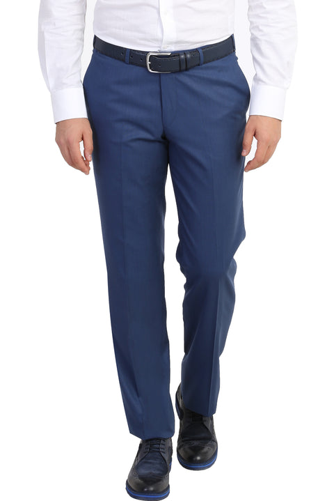 Açık Mavi 6 Drop Regular Fit Standart Kesim Klasik Kumaş Pantolon