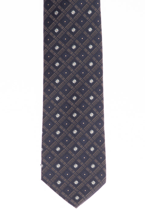 Navy Patterned Tie