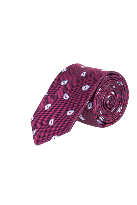 Burgundy Patterned Tie