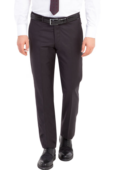 Siyah 6 Drop Regular Fit Standart Kesim Klasik Kumaş Pantolon