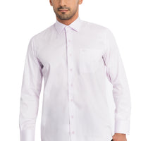Lilac Long Sleeve Classic Satin Cotton Shirt