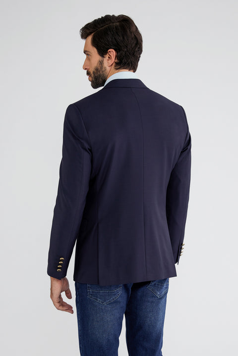 Lacivert 6 Drop Regular Fit Standart Kesim Blazer Ceket